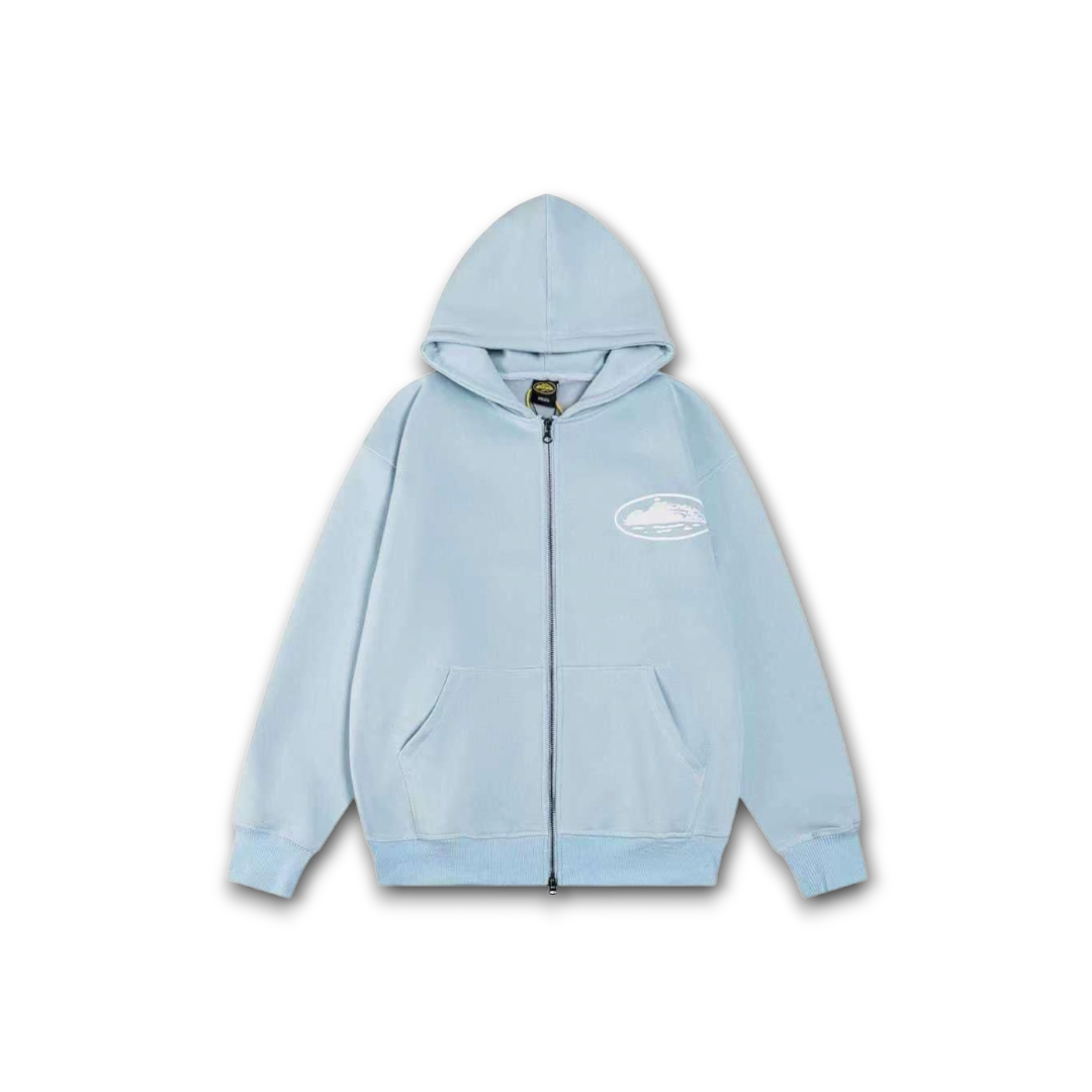 Corteiz Island Puff Print Zip Hoodie