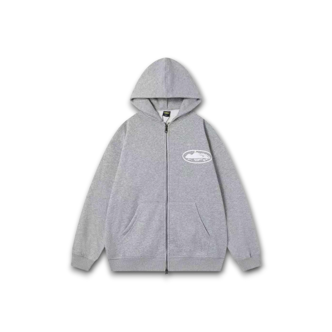 Corteiz Island Puff Print Zip Hoodie