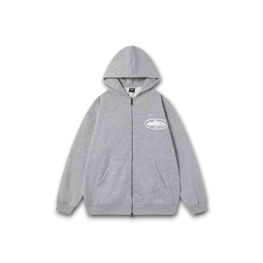 Corteiz Island Puff Print Zip Hoodie