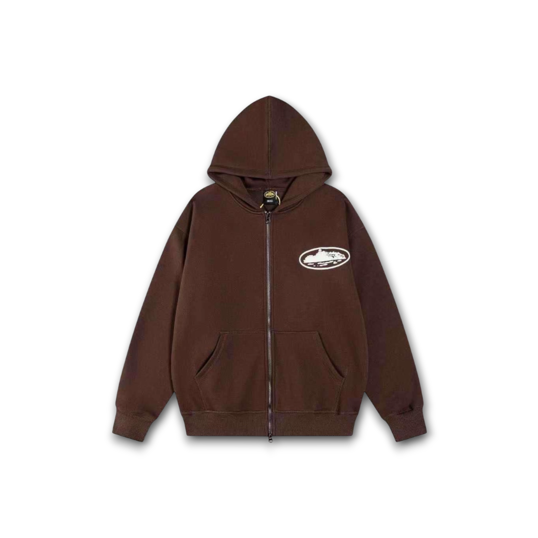 Corteiz Island Puff Print Zip Hoodie