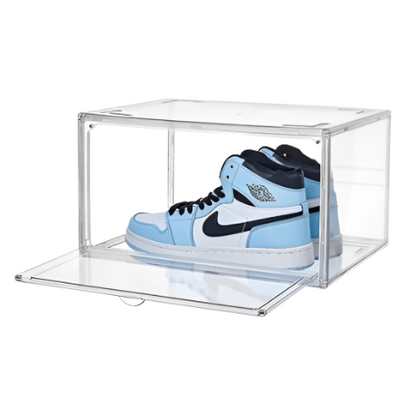 Clear plastic shoe box