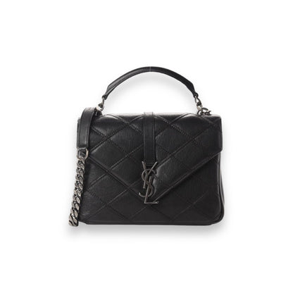 Saint Laurent Quilted College Shoulder Bag