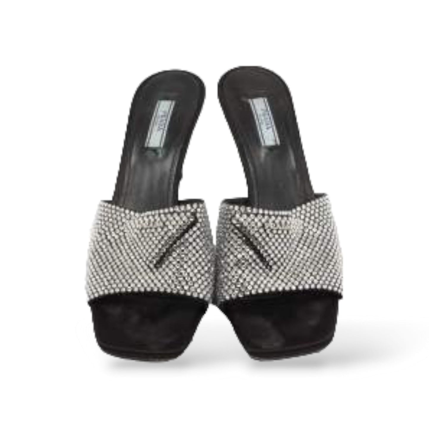 Prada crystal embellished open-toe mules