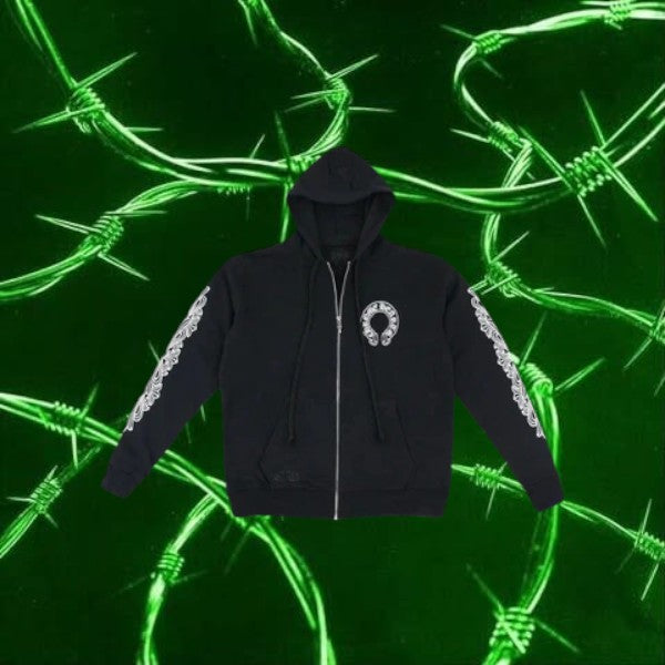 chrome hearts zip up hoodie