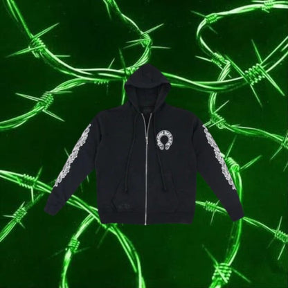 chrome hearts zip up hoodie