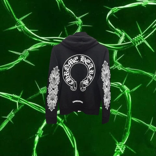 chrome hearts zip up hoodie