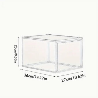 Clear plastic shoe box