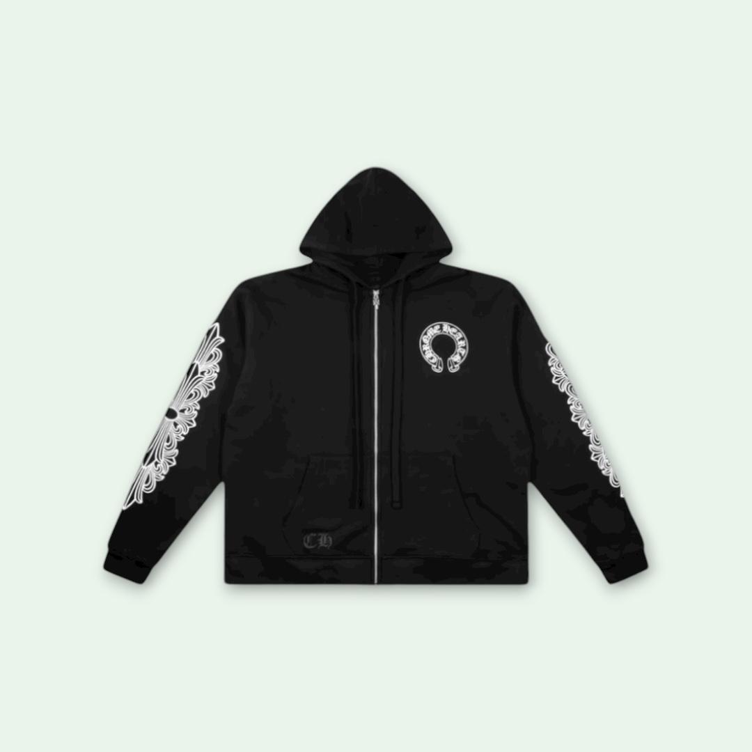 chrome hearts zip up hoodie