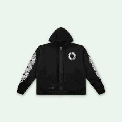 chrome hearts zip up hoodie