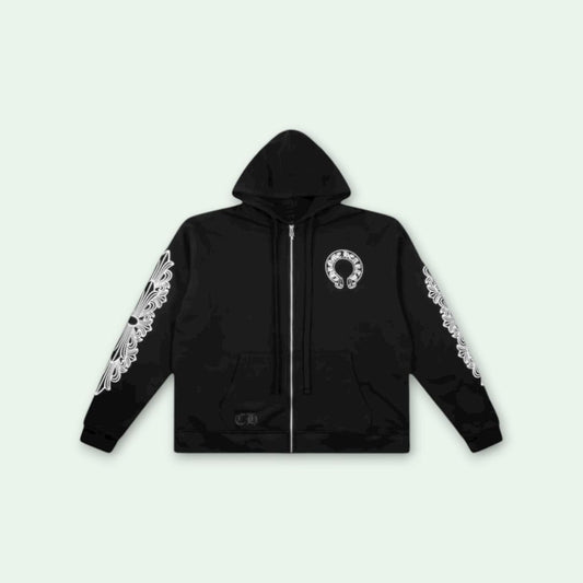 chrome hearts zip up hoodie