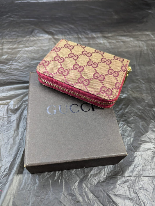 Canvas GG Short Zipper Wallet