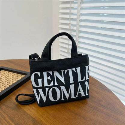 Mini Gentle Woman Canvas Niche Cross body Bag