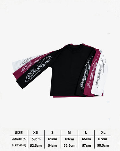 OUTLAWS CULT  Signature long sleeve Cherry Red